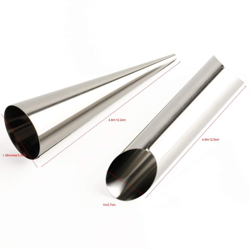 forkmannie Cream Horn Molds Stainless Steel Cone Tubular Shaped Mold for Cannoli Tubes Croissant (cream cone) - Image 2